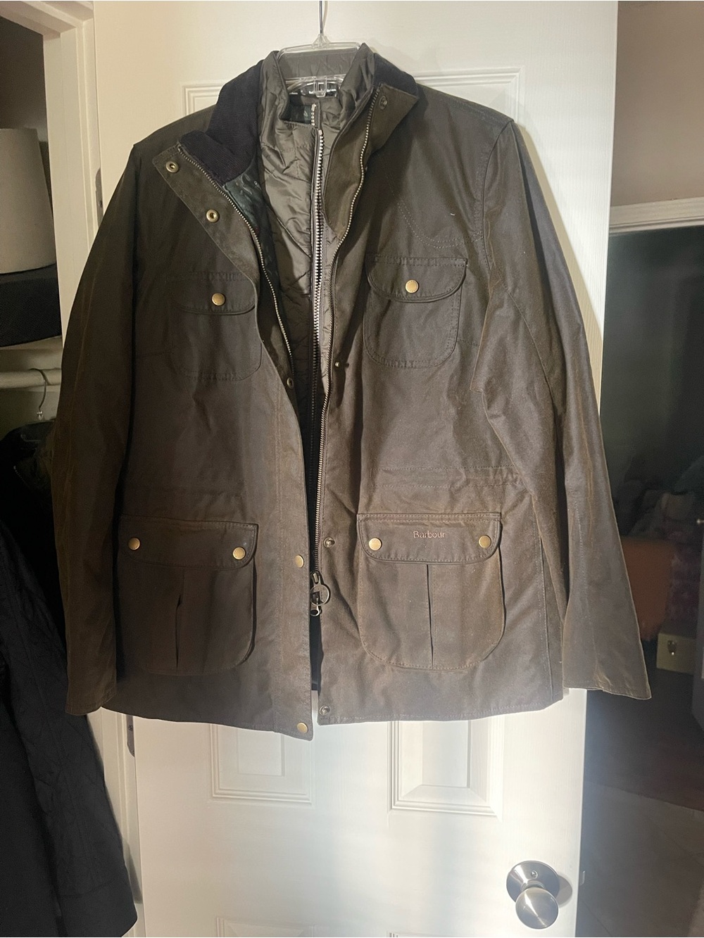 Barbour Brown Waxed Cotton Field Jacket - Women’s